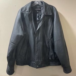 Vintage Pierre Cardin Men’s Sz L Genuine Leather Bomber Jacket